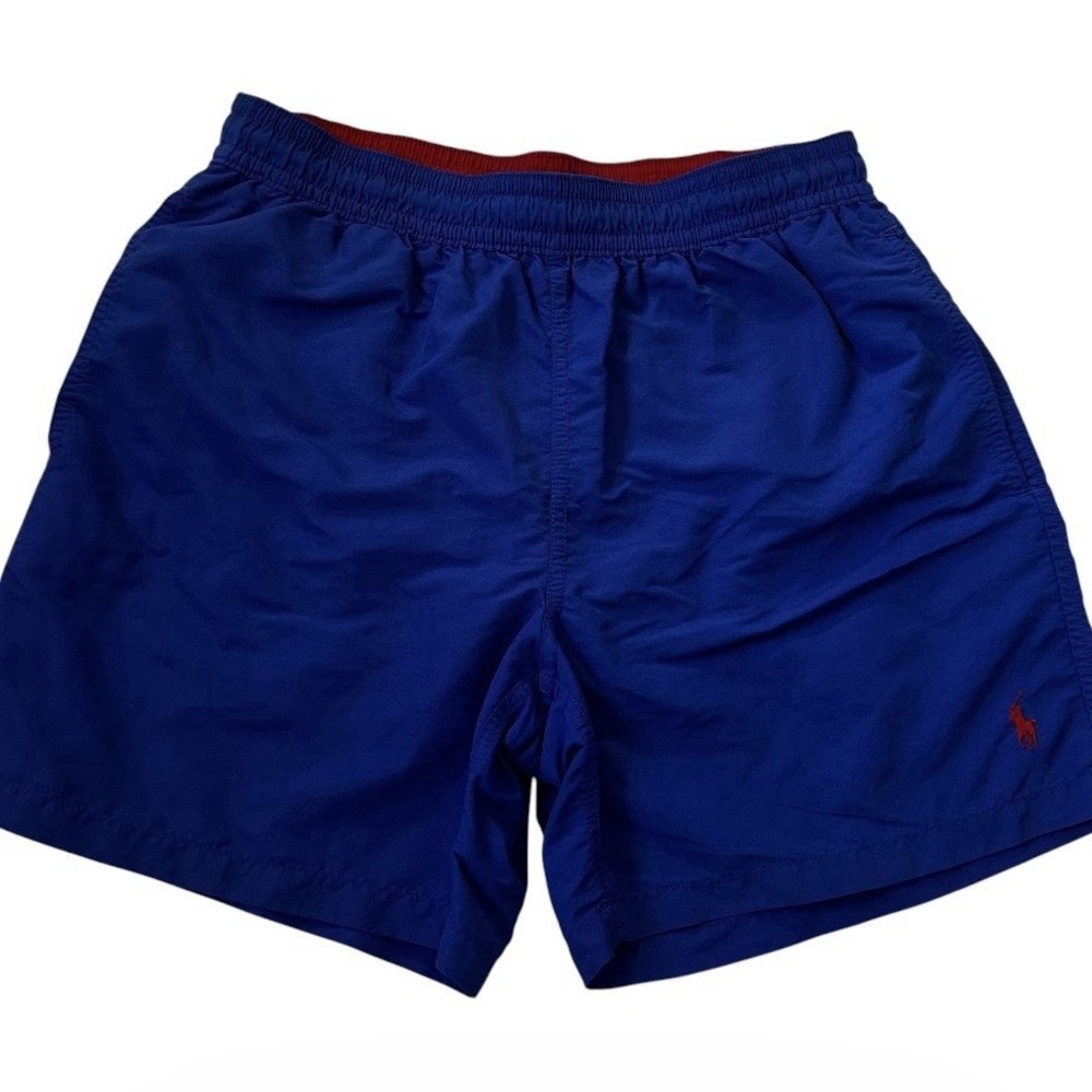 Polo Ralph Lauren Swim Shorts Mens Small Blue Drawstring Pony Trunks | 39-47